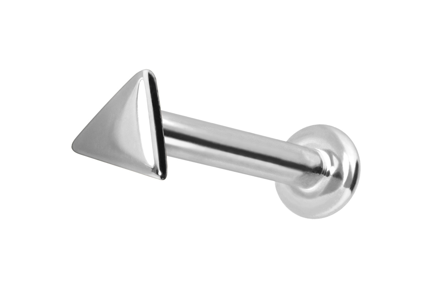 14 Karat Gold Labret Piercing mit Innengewinde DREIECK